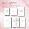 formats basiques pour création sur-mesure de faire-part mariage - les petits papiers du bonheur